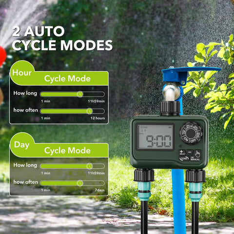 2 Zone Programmable Sprinkler Timer With Rain Delay For Outdoor Lawn And Garden Irrigation Automatic Watering System For Hoses