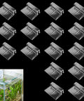 Slick Clear Aquarium Lid Clips 16 Piece Set For Rimless Fish Tank Glass Covers And Acrylic Hoods displayed for secure installation.