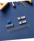 Fabric Cutter Flat Spring Holder For Cutting Machine Head Support, 5 Piece Set shown on blue background