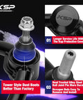 Close-up of 2-4 Inch Upper Control Arms For Ford F-150 2004-2020 Lift Kit Tubular Black Suspension Arms Replacement with features