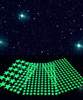 Dope Glow In The Dark Star Stickers Set With 354 Realistic Star Shapes In Three Sizes For Ceiling And Wall Decor Bright Green Light