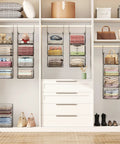 Closet with 4 Tier Closet Hanging Organizer With 5 S Hooks Freestanding Wire Bins And Shelves for clothes and accessories