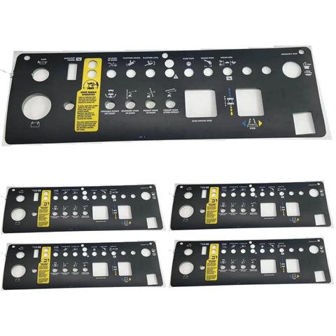 Top Notch Aftermarket Platform Control Panel Decal Replacement For Genie Boom Lifts showing four durable decals for Z 45 series.