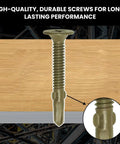 Wood To Metal Self-Drilling Screws 10-24 X 1-7/16 Reamer Tek Wafer Head detailed view on wood