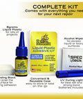 UV Liquid Plastic Welding Kit For Rapid Bonding With Plastic, Metal, And Ceramic Surfaces, All In One Glue Set Display