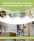 Magnetic Cabinet Locks For Baby Proofing And Child Safety No Screws Or Tools Needed Easy Install With 3M Adhesive 12 Pack With 2 Keys