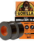 Mini Duct Tape To Go Travel Size 1 Inch By 10 Yards Black Pack Of 2 For On The Go Repairs And Quick Fixes With Double Thick Adhesive