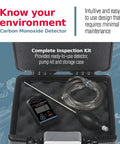 Sensorcon Inspector 2 Industrial PRO CO detector kit in case with tubing and pump