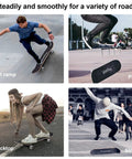 Different skateboarders using Beginner Friendly Complete Skateboard 31.75 Inch Long 7.88 Inch Wide Deck for tricks on various terrains