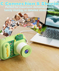 Portable 3 In 1 Kids Microscope and Camera Handheld Digital with PC connection on wooden desk