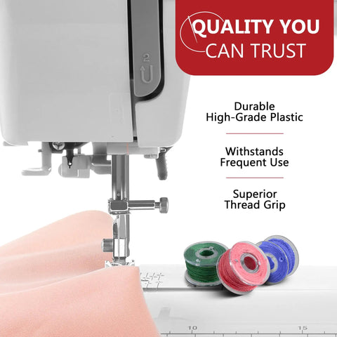 12 Pcs Premium Class 15 Sewing Machine Bobbins Plastic With Superior Thread Grip Pro Grade Precision Made In Taiwan For Smooth Consistent Stitches Wide Compatibility With Most Domestic And Industrial Sewing Machines. plastic bobbins in sewing machine