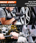 Premium Pick 1/2 Drive 9Mm Standard Impact Socket Crafted From Heavy Duty Cr Molybdenum Steel For Hella Tough Repairs And Rock Solid Shop Builds in use.