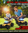 Father and son playing with Monster 1 To 12 Scale RC Truck with LED Headlights in park, showcasing 2.4GHz remote control feature.