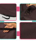Customizable 18 Oz Waterproof Hot Tub Cover With Elastic Hem For Snug Fit, Weather Resistant Outdoor Square Spa Cover In Coffee