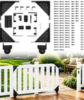 Sliding Gate Hardware Kit For Wooden Fence And Deck Gate Heavy Duty Rolling Gate Kit With Wheels Anti Sag Corner Brackets Guide Rollers And Self Locking Latch Adjustable Fit For 1 To 2 Inch Gates, black steel parts and screws