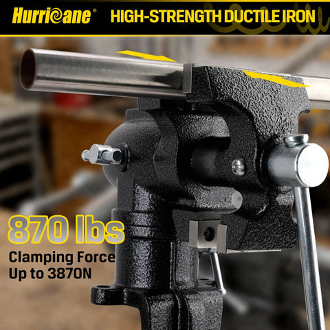 Dual Jaws Table Vise With 2.5 Inch Jaw Width, 360 Degree Swivel Base, Clamp On Vise For Woodworking, Pipe Repair, Sharpening, Grinding And Cutting, Portable Bench Vise For Home Shop, ductile iron