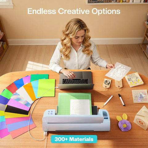 Smart Cutting Plotter With Automatic Calibration For Dope Diy Vinyl Htv And Cardstock Crafts Sickly Precise Starter Bundle For Frictionless Home Decor Projects That Hit Different And Guarantee Hella Easy Crafting Vibes Every Single Time