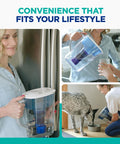 Person using 7-Cup Lead-Reducing Water Filter Pitcher Fridge-Ready, Delivers Crisp, Clean-Tasting Water With Powerful Filtration