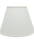 White Empire Lamp Shade With Brass Spider Fitter For Harp Attachment, 7 In Top, 13 In Bottom, 9.5 In Slant Height, Linen Gingham Pattern