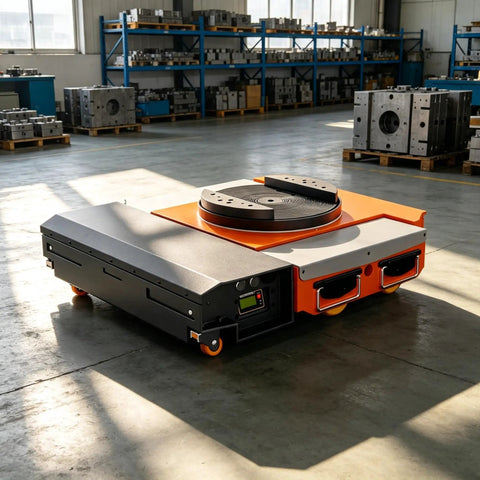 Heavy Duty Electric Mover Remote Controlled Steerable Turntable Platform For Industrial Warehouse Material Handling with 360 turntable.