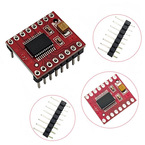 TB6612FNG Dual Channel DC Stepper Motor Driver Module Controller Board for Arduino Raspberry Pi ESP32 with pin headers