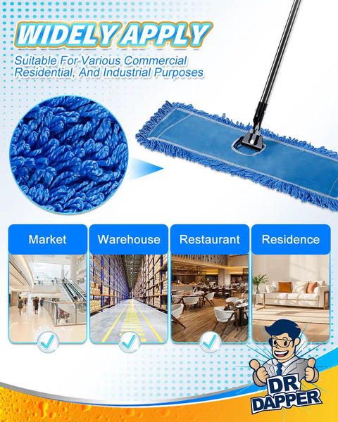 Top Shelf 3 Pack 36 Inch Microfiber Dust Mop Replacement Head Heavy Duty for various commercial and residential uses.