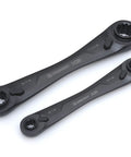 2 Piece X6 4 In 1 Black Oxide Spline Ratcheting SAE Wrench Set With 5 Degree Arc And X6 Beast Box Ends, top view