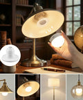 Rechargeable E26 Magnetic Detachable Light Bulb With Remote, Dimmable And Timer in desk lamp, illustrating easy install.