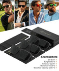 Polarized Sunglasses For Men And Women With UV Protection For Driving Fishing And Golf 3-Pack display with accessories