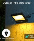 Smart RGB Flood Lights 30W With App Control, 16 Million Colors And Tunable White 2700K-6500K, Outdoor Uplights in rain, IP66 waterproof