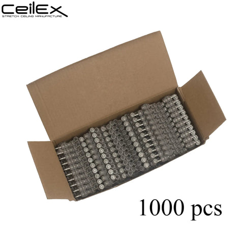 Open box of 1000 Collated Concrete Nails For BX3 Nailer Seven Eighths Inch Twenty Two Millimeter 1000 Count Three Millimeter Thick
