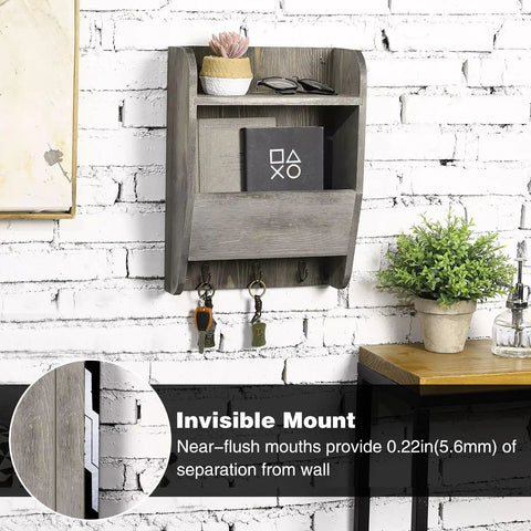 Heavy Duty Aluminum 4 Inch Z Clip Interlocking Picture Cleat Wall Mounting Kit For Flush Mount Displays on a wooden shelf