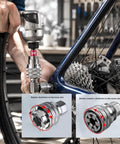 Heavy Duty Adjustable Universal Socket Wrench 3/8 Inch Drive Fits 10 To 19 Mm Fasteners with ratchet attached for bike repair.