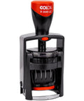 Rock Solid Heavy Duty Self Inking Date And Time Stamp With Custom Text Message and Crisp Black Ink, black ink pad design.