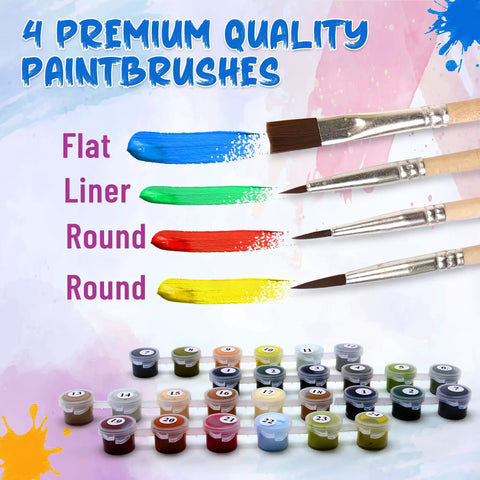 Chill Paint By Numbers Kit For Adults Unframed Canvas With Real Licensed Artwork Beginner To Advanced Includes Acrylic Paint Set
