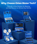 52-In-1 Universal Bushing Driver Kit With 50 Interchangeable Discs For Bearing Race And Seal Installer displayed in blue cases