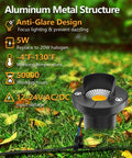 Aluminum well light with specs for Low Voltage Outdoor Inground Lights Kit 12 Pack 5W Well Lights With Transformer And Connectors 12V 24V AC DC LED