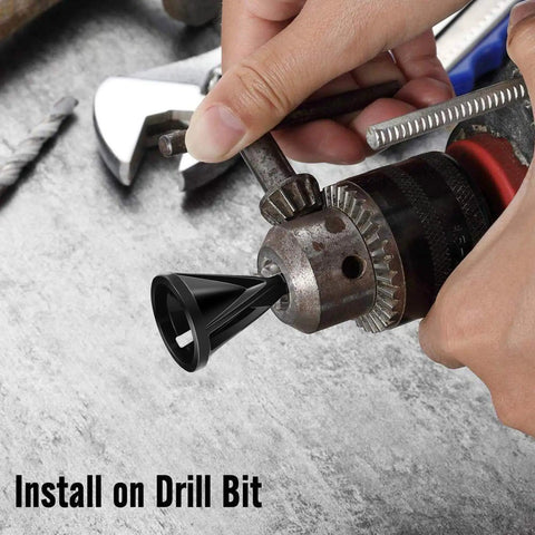 Pro Grade External Chamfer Deburring Tool Set HSS Steel Hex Shank Drill Bit Burr Remover For Bolt Fittings Fits 6mm To 28mm Tubes And Metal Heavy Duty Burr Cutter 2 Pack Black