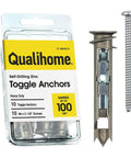 Self-Drilling Drywall Anchors And Screws Kit With Toggle Anchors And Zinc Plated Screws For Quick Secure Mounting Of Pictures Shelves Mirrors And Decor No Pre-Drilling Required Heavy Duty Hardware Set For Fast Mess-Free Installation packaging and components