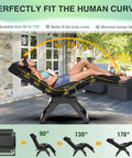 Oversized Zero Gravity Chair for Outdoors And Indoors, 33 Inch XXL Recliner with Removable Cushion and Headrest on patio