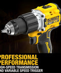 20V Max XR Brushless Cordless Hammer Drill with Anti Rotation System and Two Speed Control Tool Only Half Inch Chuck