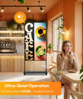 65 Inch Digital Signage Display For Shop Window Featuring 3000 Nits Hella Bright Sunlight Readable Lcd Monitor With Top Tier Contrast in a cafe setting.