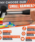 Go To Lightweight Double Sided Rubber Mallet Hammer With Plastic Head And Stainless Steel Non Slip Ergonomic Grip in use