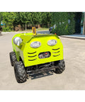 Heavy Duty Remote Controlled Crawler Sprayer With Tracked Machine Design For Effortless Field Application And Precision Pesticide Coverage On Any Terrain, vibrant green color, equipped with remote control, on rugged terrain.