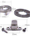 8mm Fastener Kit With Cutting Tool For Boat Canopy Canvas Cover Twist Fasteners Includes Eyelets Bases Screws Marine Hardware DIY