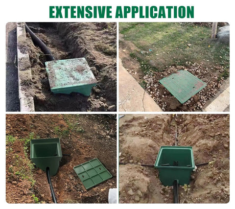 Tough As Nails 20X20X20 Inch Underground Splice Box With Frp Inspection Lid placed in various outdoor installations for electrical operations.