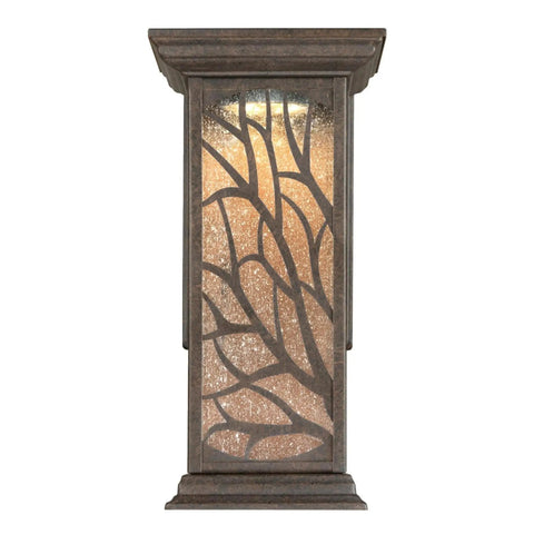 Outdoor Wall Lantern LED One Light In Victorian Bronze Finish With Clear Seeded Glass, Dimmable 8.5W LED Equiv 40W, 2700K Warm White