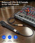 Hot 1Ft Audio Cable XLR Female To 1/4 Trs Female Jack For Mic Guitar Amp And Mixer - Durable patch cord connecting mic and mixer.