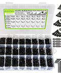 Nut And Bolt Kit With 1570Pcs M2 To M5 Hex Socket Head Screws, Nuts, Washers And Lock Washers, Zinc Plated Alloy Steel Fasteners