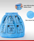Nonwoven Cloth Filter Bags 2 Pack Reusable Replacement Filters For Small Dry Vacuums Fits 7 By 6 And A Quarter By 3 And A Half Inches With 3 And A Half Inch Opening Durable Dust And Debris Filtration For Home Garage Workshop with instruction graphic and elastic band
